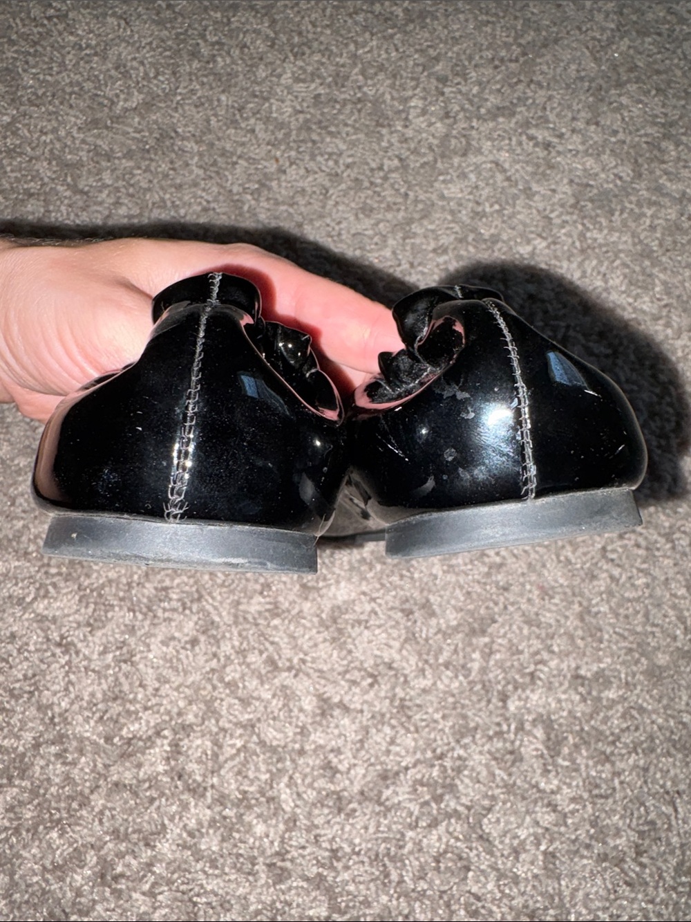 Tory Burch Black Patent Leather Logo Ballet Flats - Picture 7 of 7